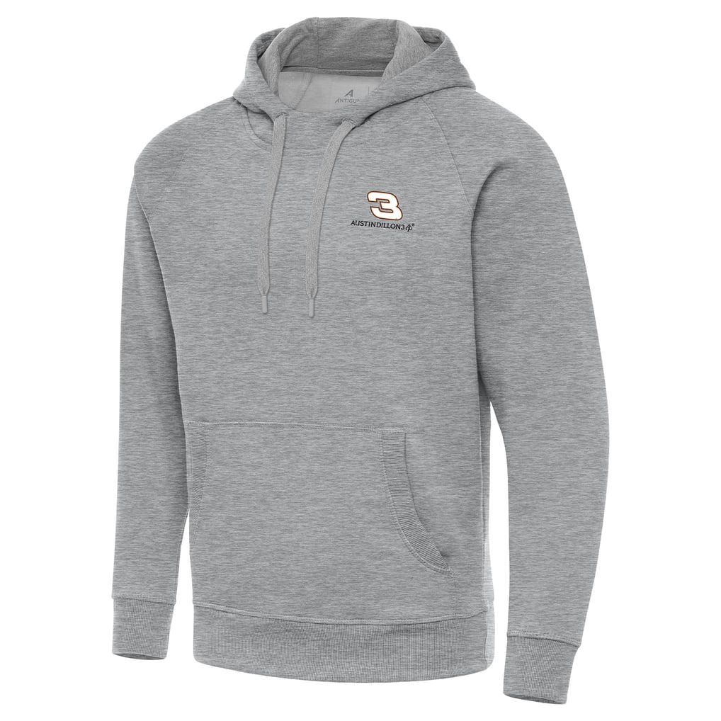 Austin Dillon Antigua Victory Tall Pullover Hoodie - Heather Gray